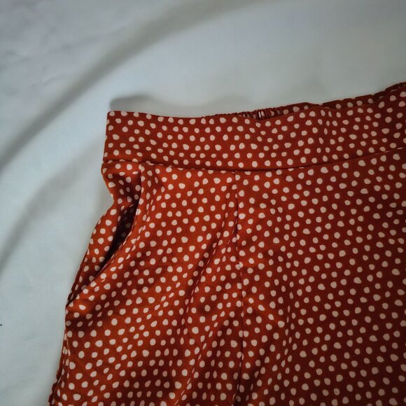 Torrid Brown Dot Silky Smooth Stretch-Satin Slip Midi Skirt Women's Plus Size 0 - Picture 7 of 12